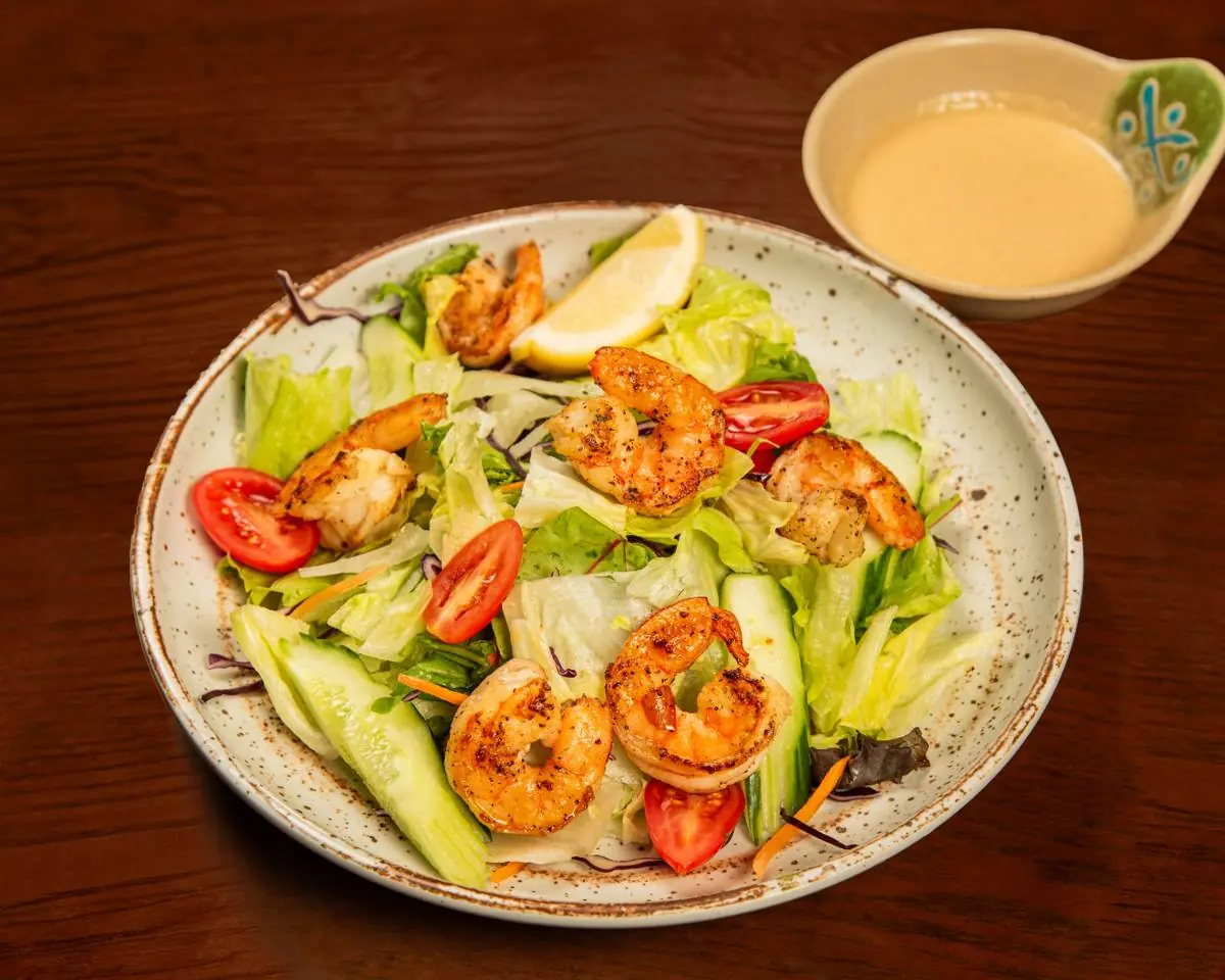 Grilled Shrimp Salad at Abis in Greenwich