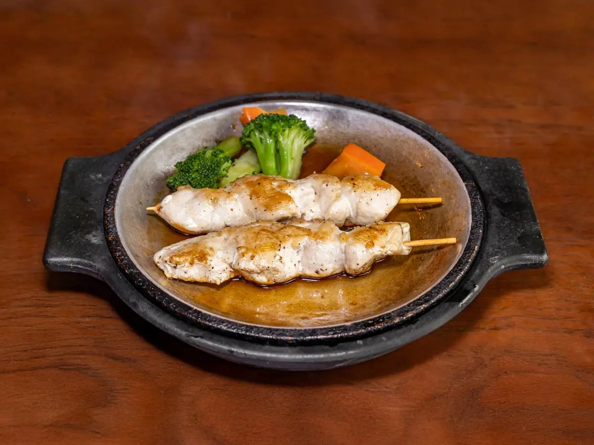 Chicken yakitori appetizer at Abis in Greenwich