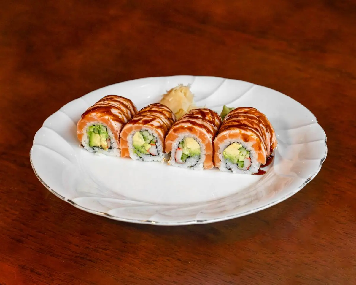 Grilled Salmon Roll at Abis in Greenwich