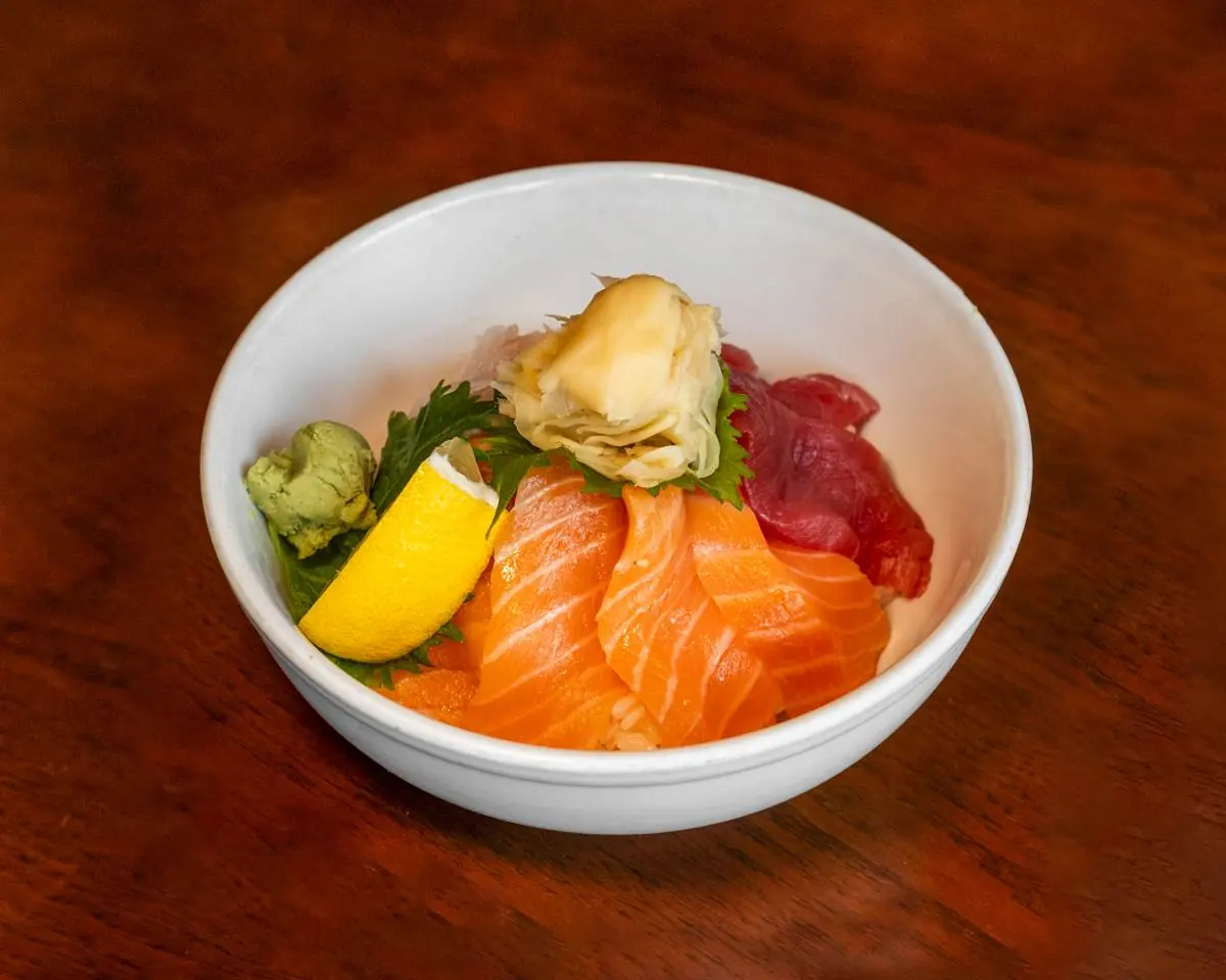 Tuna Salmon Yellowtail Don at Abis in Greenwich